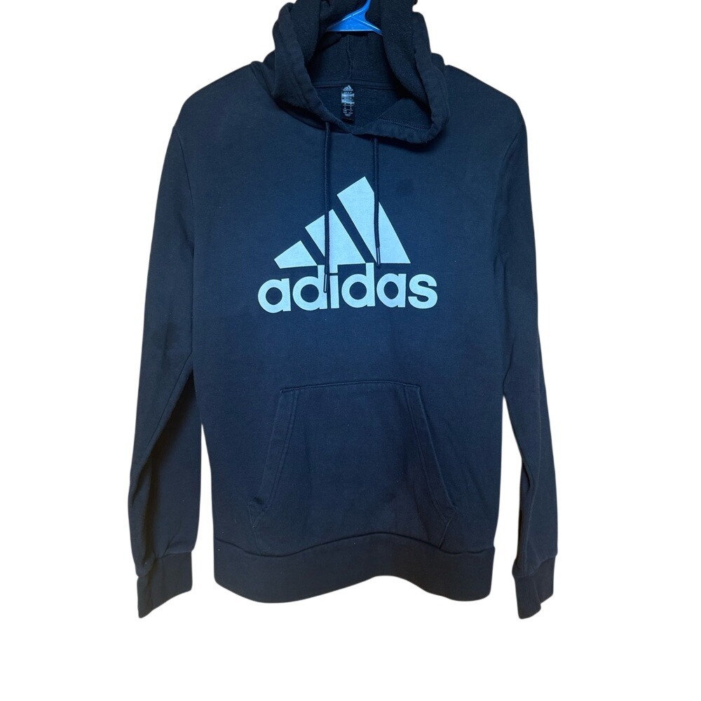 Adidas Golf Mens Black Badge of Sport Logo Fleece Pullover Hoodie Size Medium